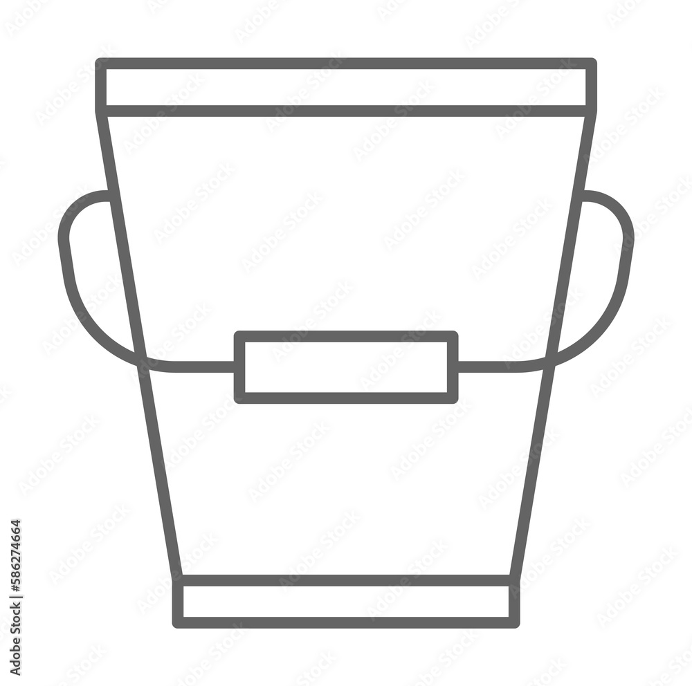 Poster emergencies, bucket icon. element of emergencies icon. thin line icon for website design and develop