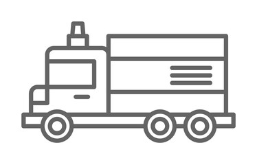 Emergencies, fire truck icon. Element of emergencies icon. Thin line icon for website design and development, app development