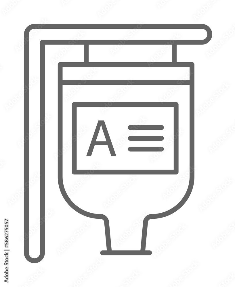 Poster emergencies, blood transfusion icon. element of emergencies icon. thin line icon for website design 