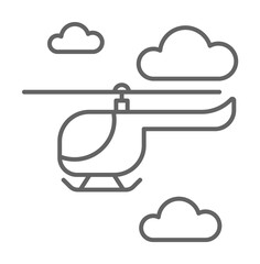 Emergencies, helicopter icon. Element of emergencies icon. Thin line icon for website design and development, app development