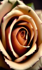 close up of a rose created with Generative AI technology