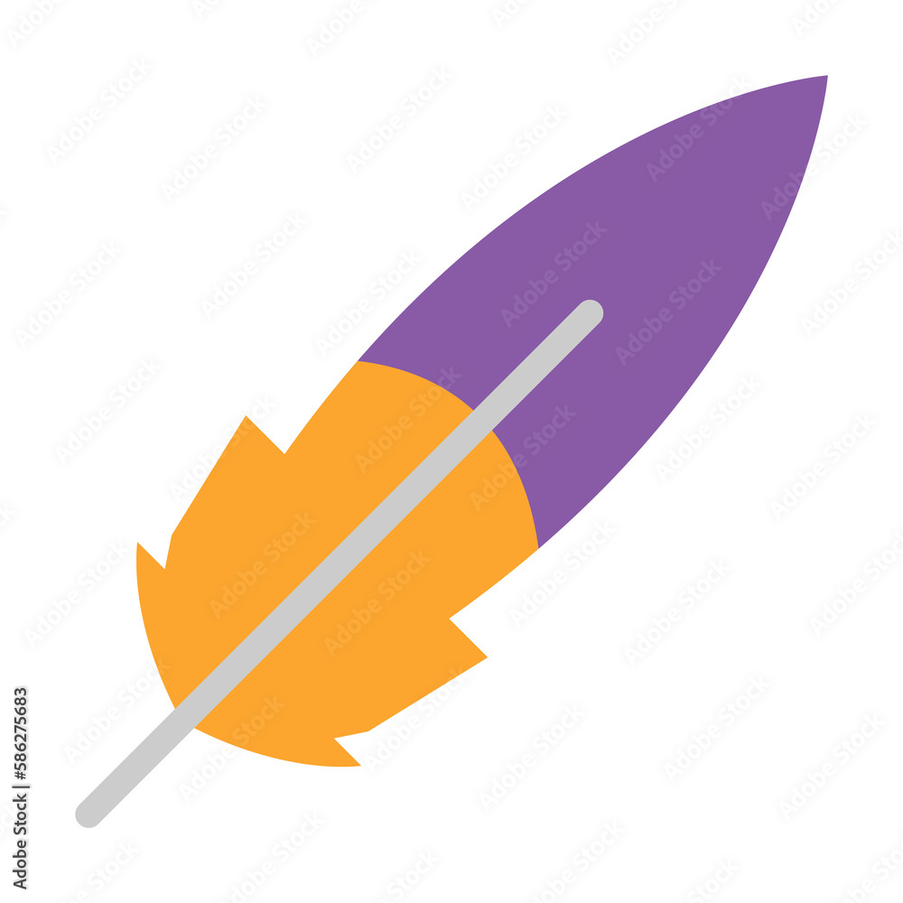 Poster feather pen icon. simple color elements of esoteric icons for ui and ux, website or mobile applicati