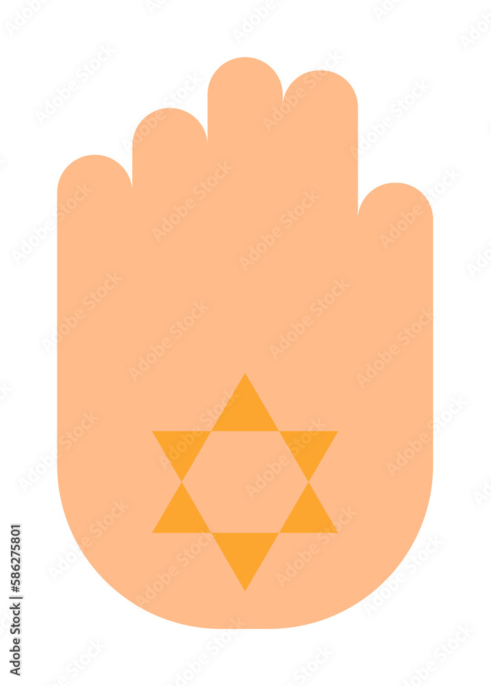 Poster hand esoteric icon. simple color elements of esoteric icons for ui and ux, website or mobile applica