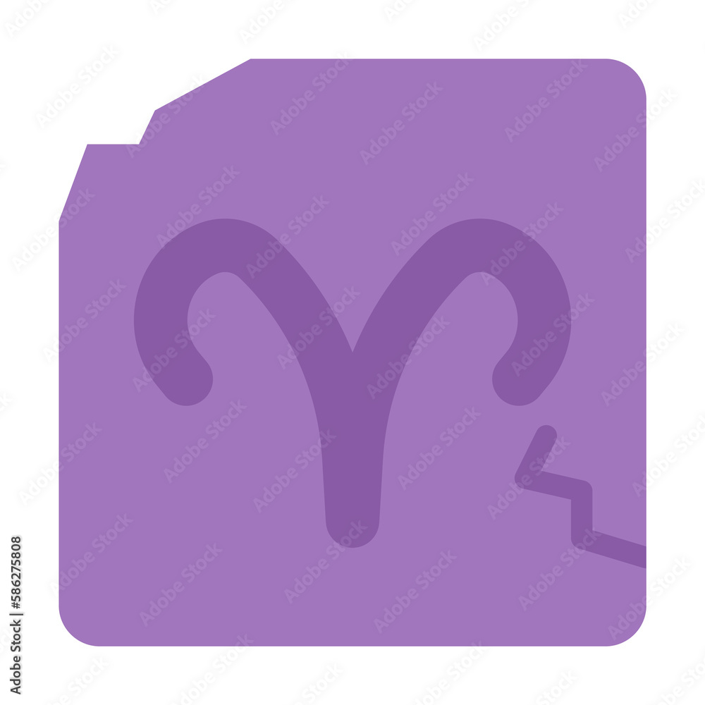 Poster aries zodiac icon. simple color elements of esoteric icons for ui and ux, website or mobile applicat