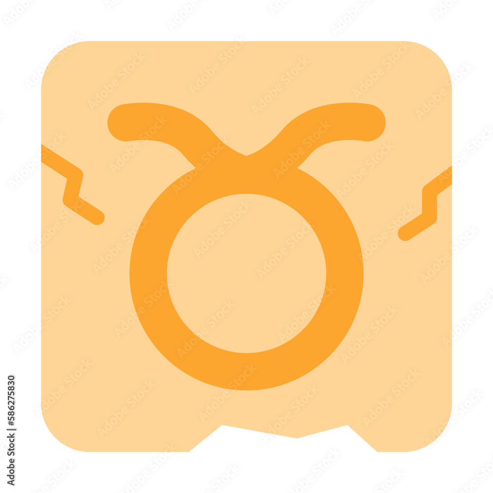 Poster zodiac taurus icon. simple color elements of esoteric icons for ui and ux, website or mobile applica