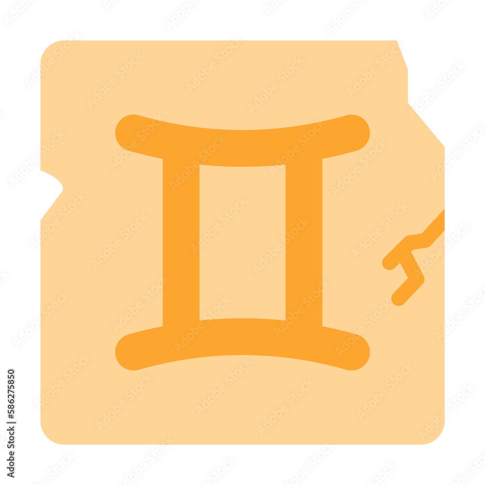 Poster zodiac gemini icon. simple color elements of esoteric icons for ui and ux, website or mobile applica