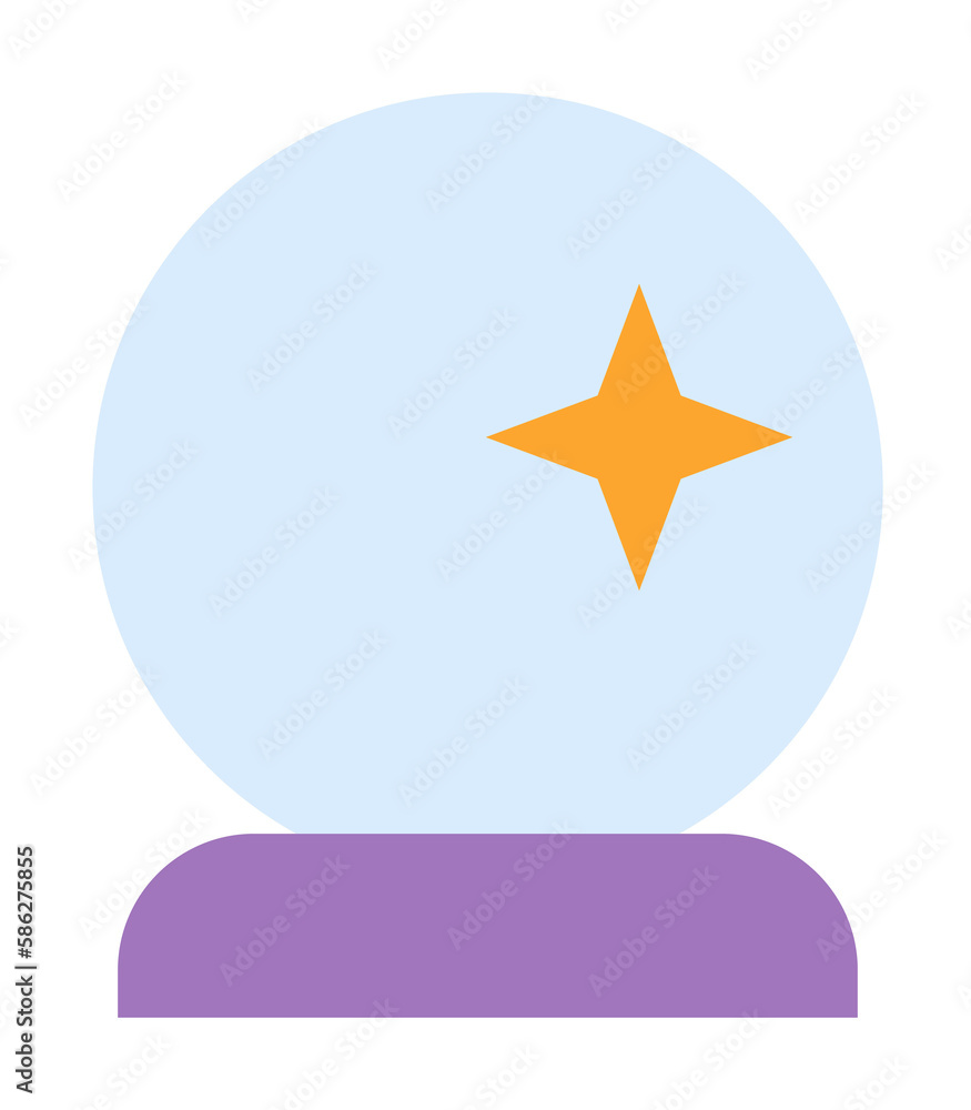 Poster crystal ball esoteric icon. simple color elements of esoteric icons for ui and ux, website or mobile