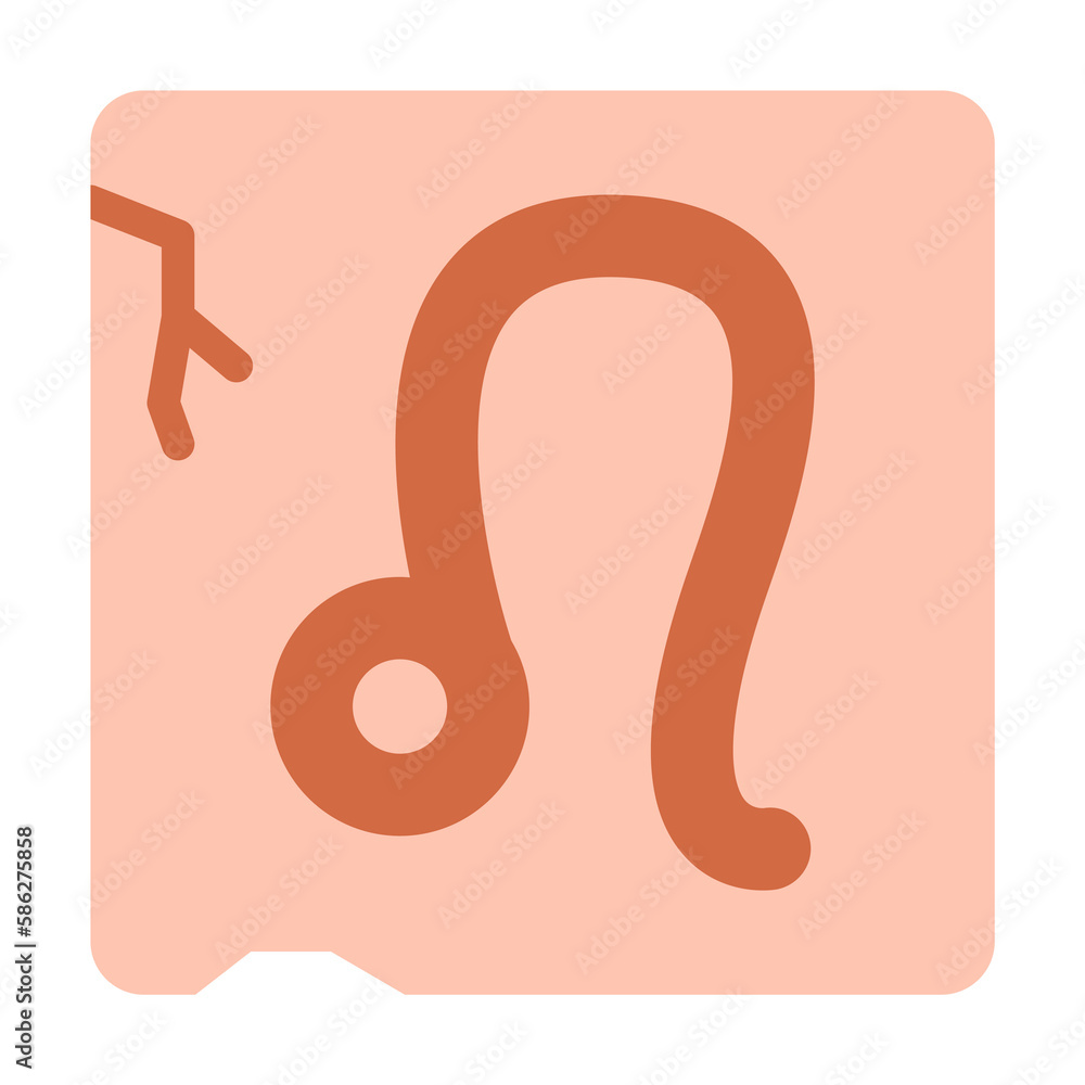 Poster zodiac leo icon. simple color elements of esoteric icons for ui and ux, website or mobile applicatio
