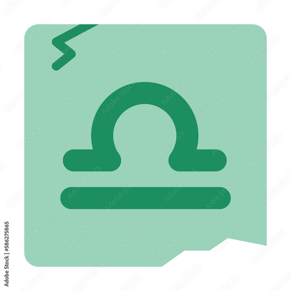 Poster zodiac libra icon. simple color elements of esoteric icons for ui and ux, website or mobile applicat