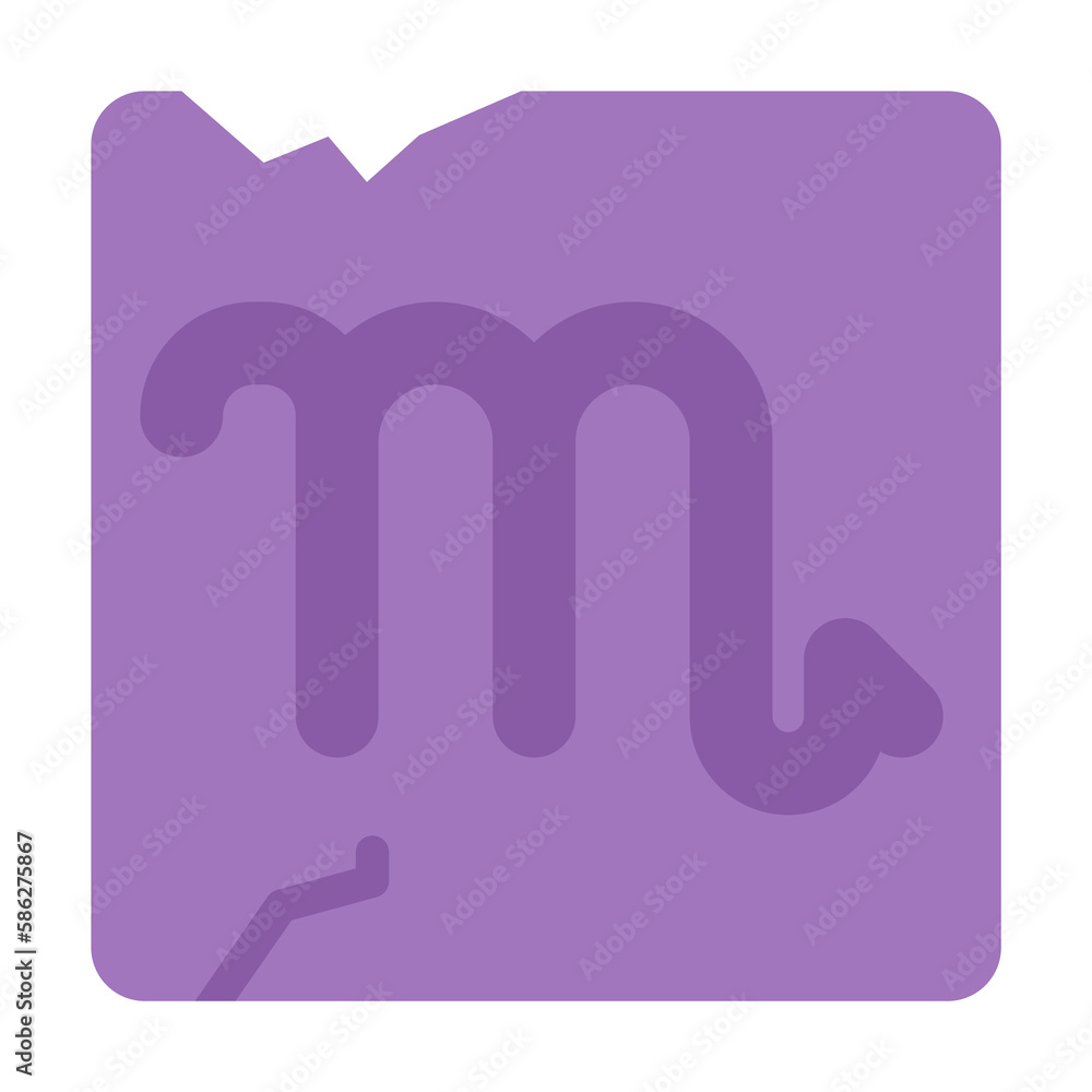 Poster zodiac scorpio icon. simple color elements of esoteric icons for ui and ux, website or mobile applic