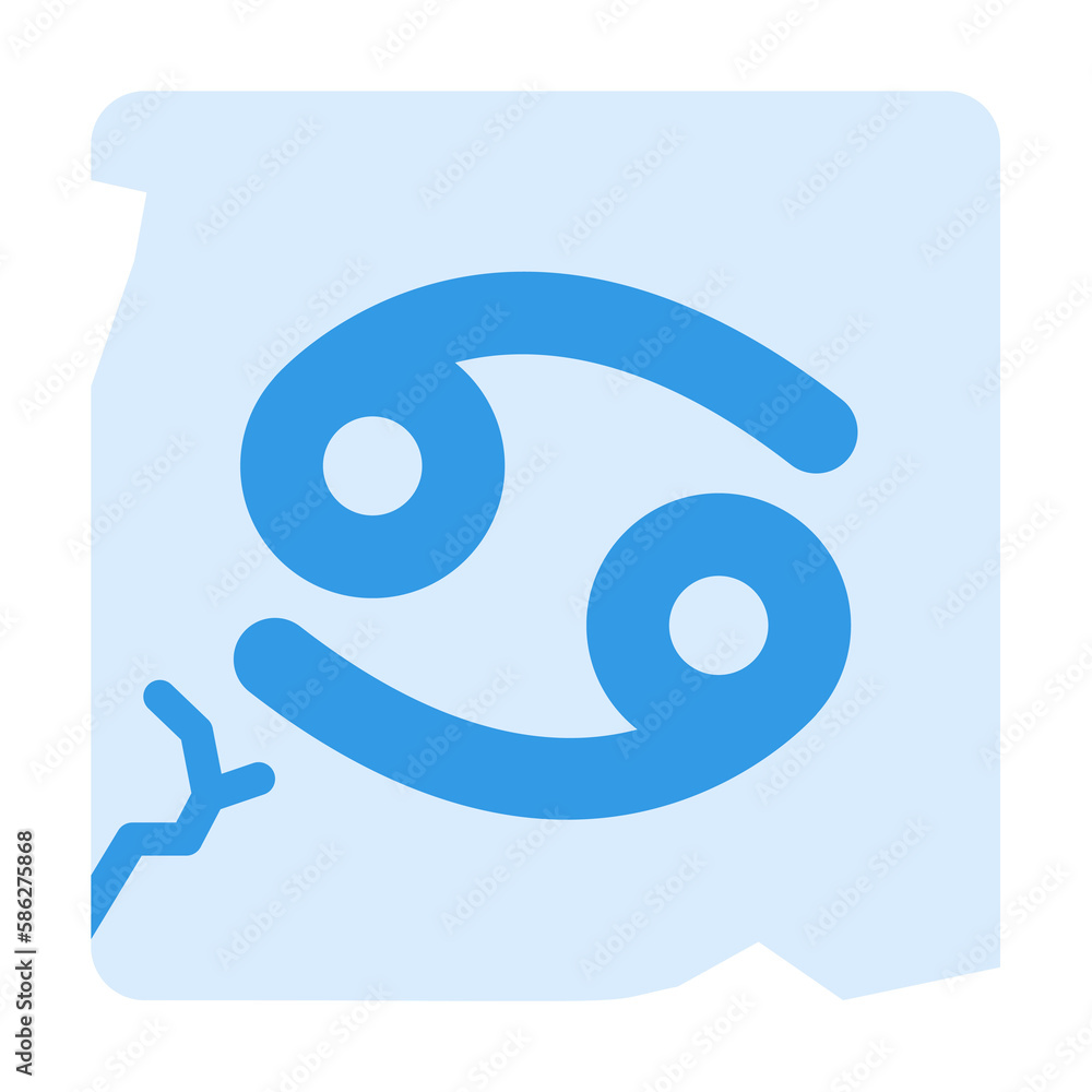 Poster zodiac cancer icon. simple color elements of esoteric icons for ui and ux, website or mobile applica
