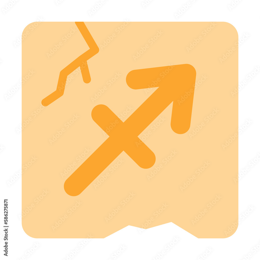 Poster zodiac sagittarius icon. simple color elements of esoteric icons for ui and ux, website or mobile ap