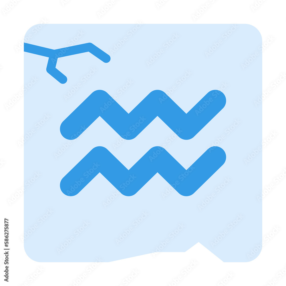 Poster zodiac aquarius icon. simple color elements of esoteric icons for ui and ux, website or mobile appli