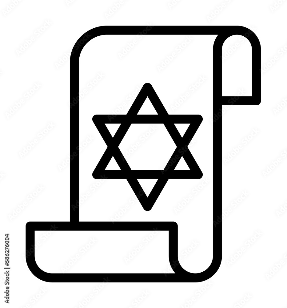 Poster parchment astrology icon. simple line, outline elements of esoteric icons for ui and ux, website or 