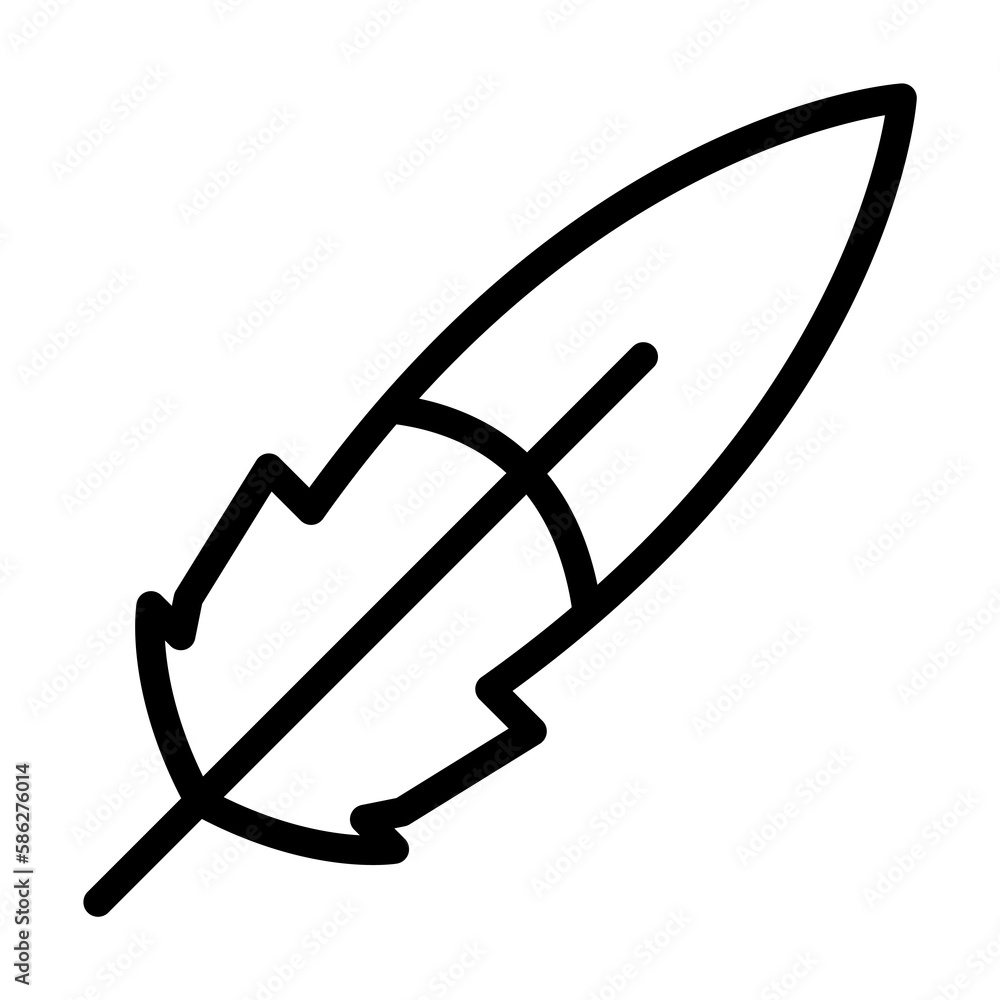 Poster feather pen icon. simple line, outline elements of esoteric icons for ui and ux, website or mobile a