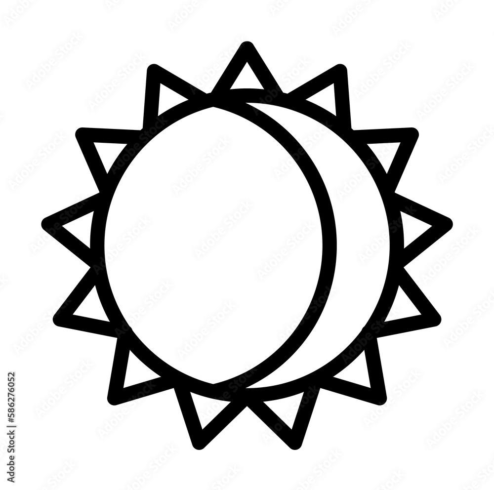 Poster moon sun icon. simple line, outline elements of esoteric icons for ui and ux, website or mobile appl