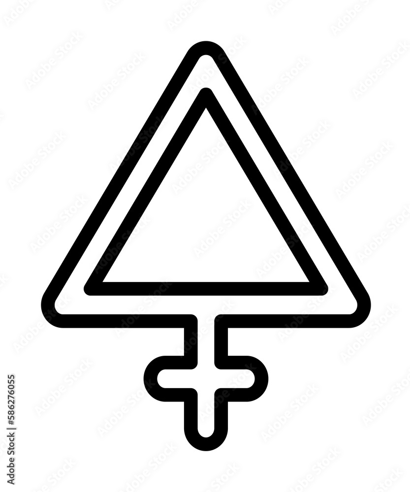Poster sulfur symbol icon. simple line, outline elements of esoteric icons for ui and ux, website or mobile