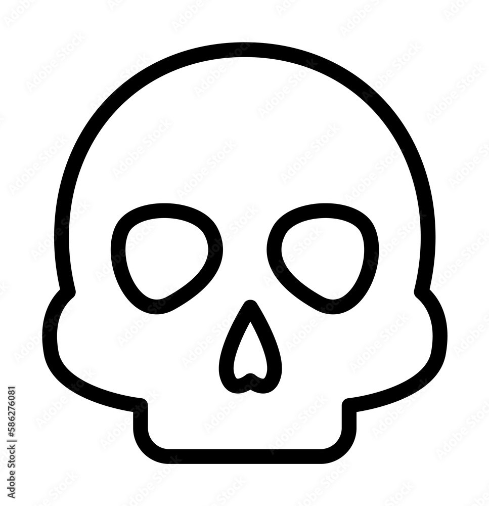 Poster skull head icon. simple line, outline elements of esoteric icons for ui and ux, website or mobile ap