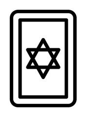 Tarot card icon. Simple line, outline elements of esoteric icons for ui and ux, website or mobile application