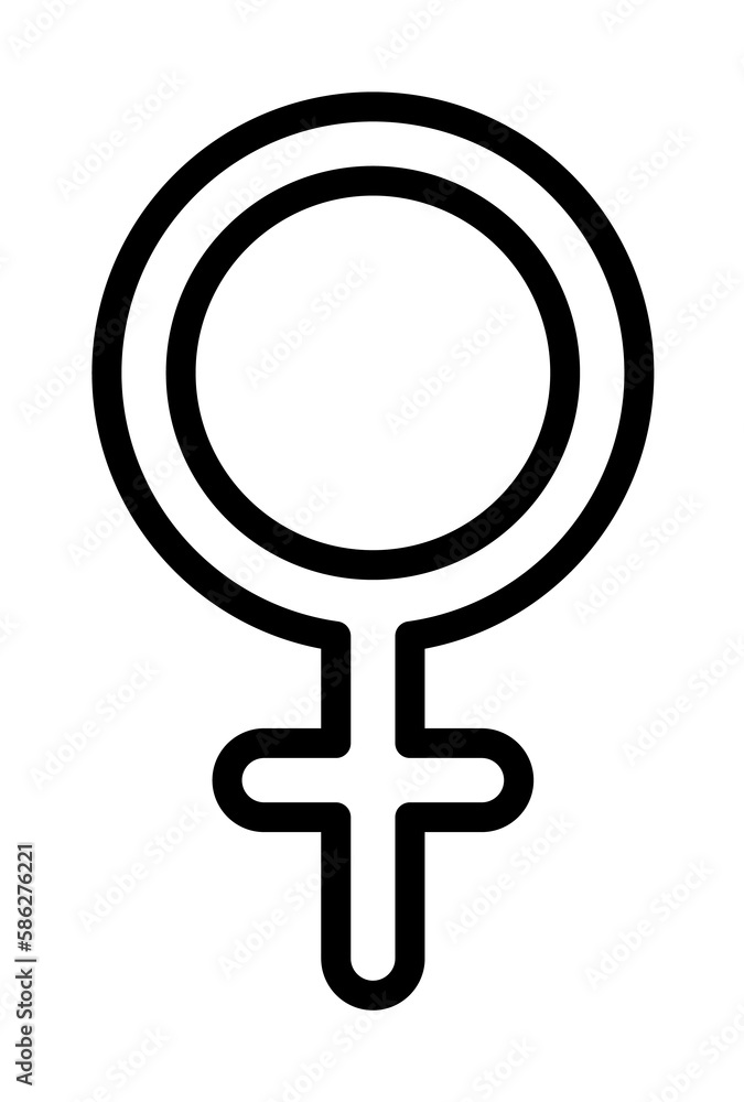 Poster symbol venus icon. simple line, outline elements of esoteric icons for ui and ux, website or mobile 
