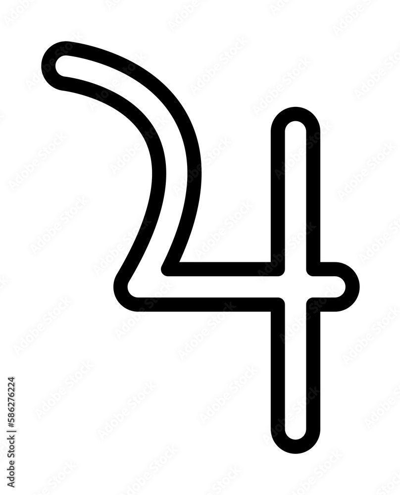 Poster symbol jupiter icon. simple line, outline elements of esoteric icons for ui and ux, website or mobil