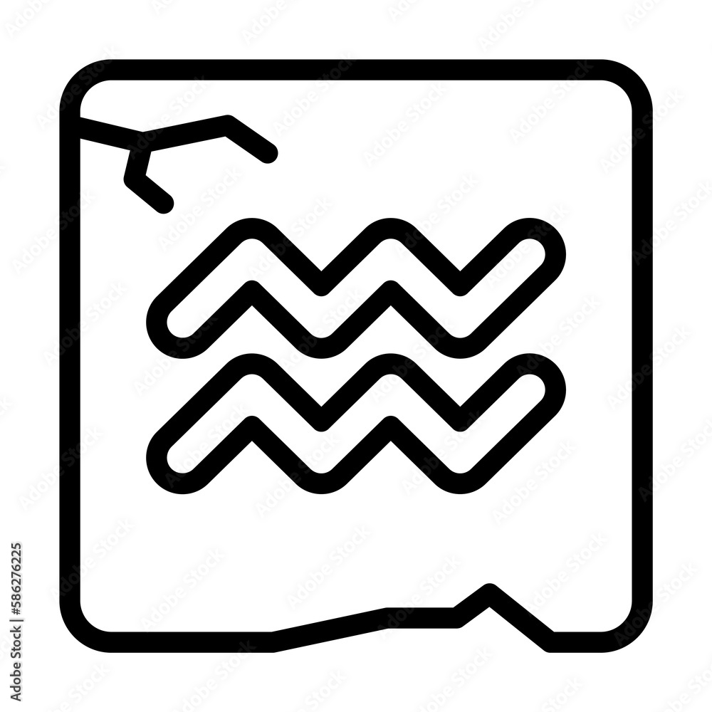 Aufkleber zodiac aquarius icon. simple line, outline elements of esoteric icons for ui and ux, website or mobi