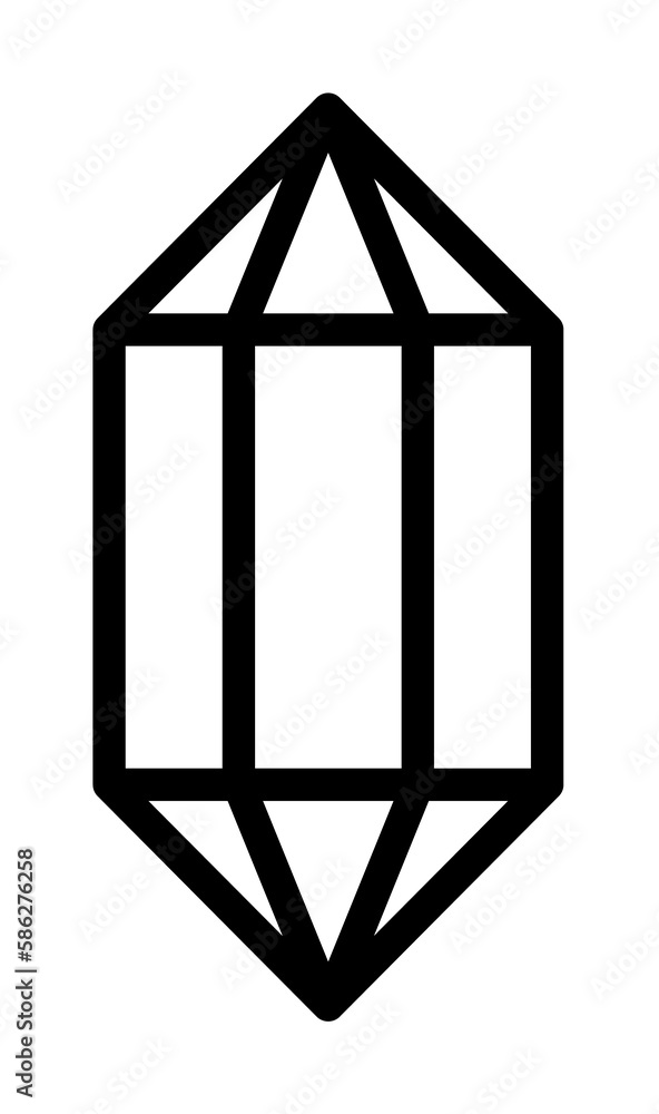 Poster diamond esoteric icon. simple line, outline elements of esoteric icons for ui and ux, website or mob