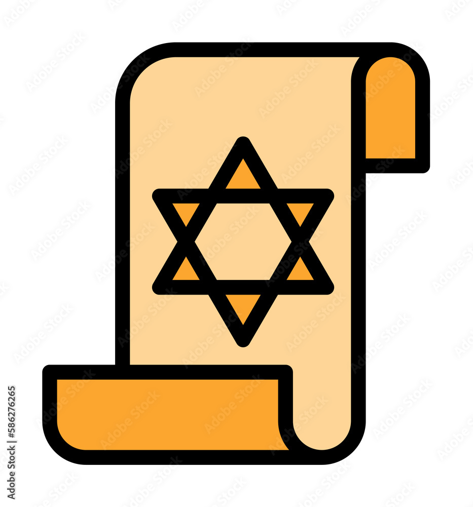 Poster parchment astrology icon. simple color with outline elements of esoteric icons for ui and ux, websit