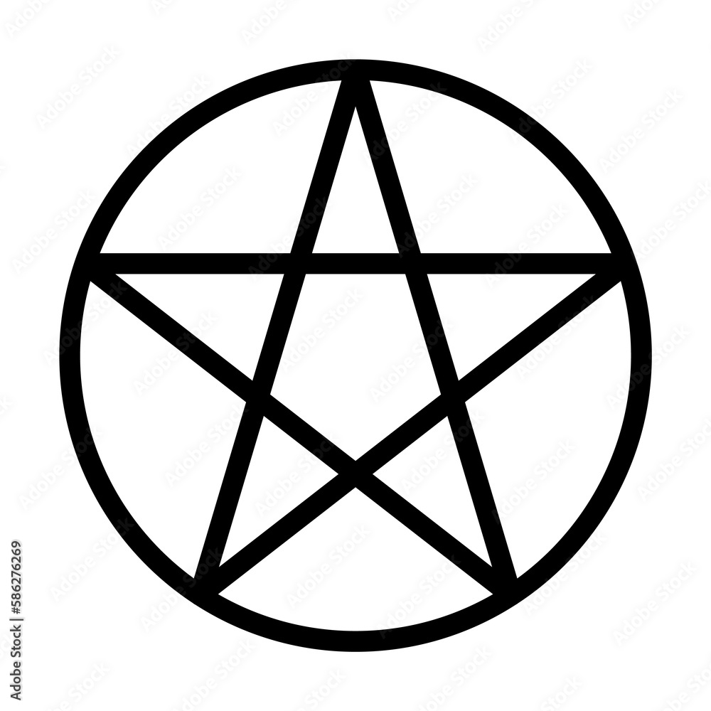 Aufkleber symbol star pentagram icon. simple line, outline elements of esoteric icons for ui and ux, website o