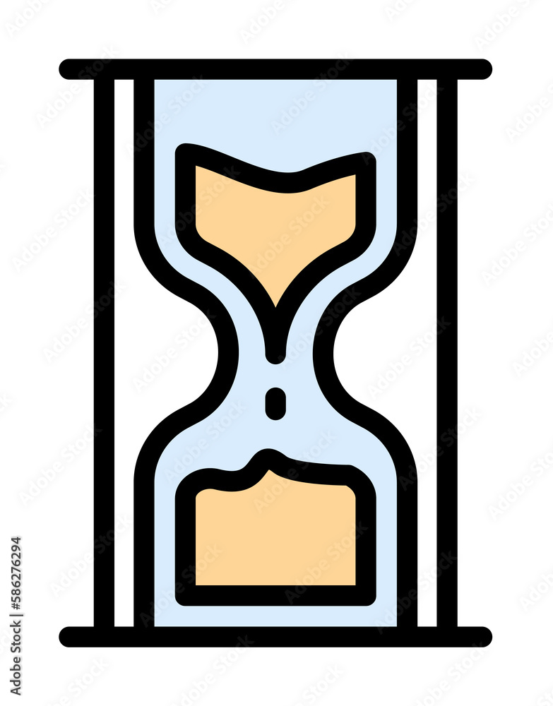 Poster hourglass sound icon. simple color with outline elements of esoteric icons for ui and ux, website or