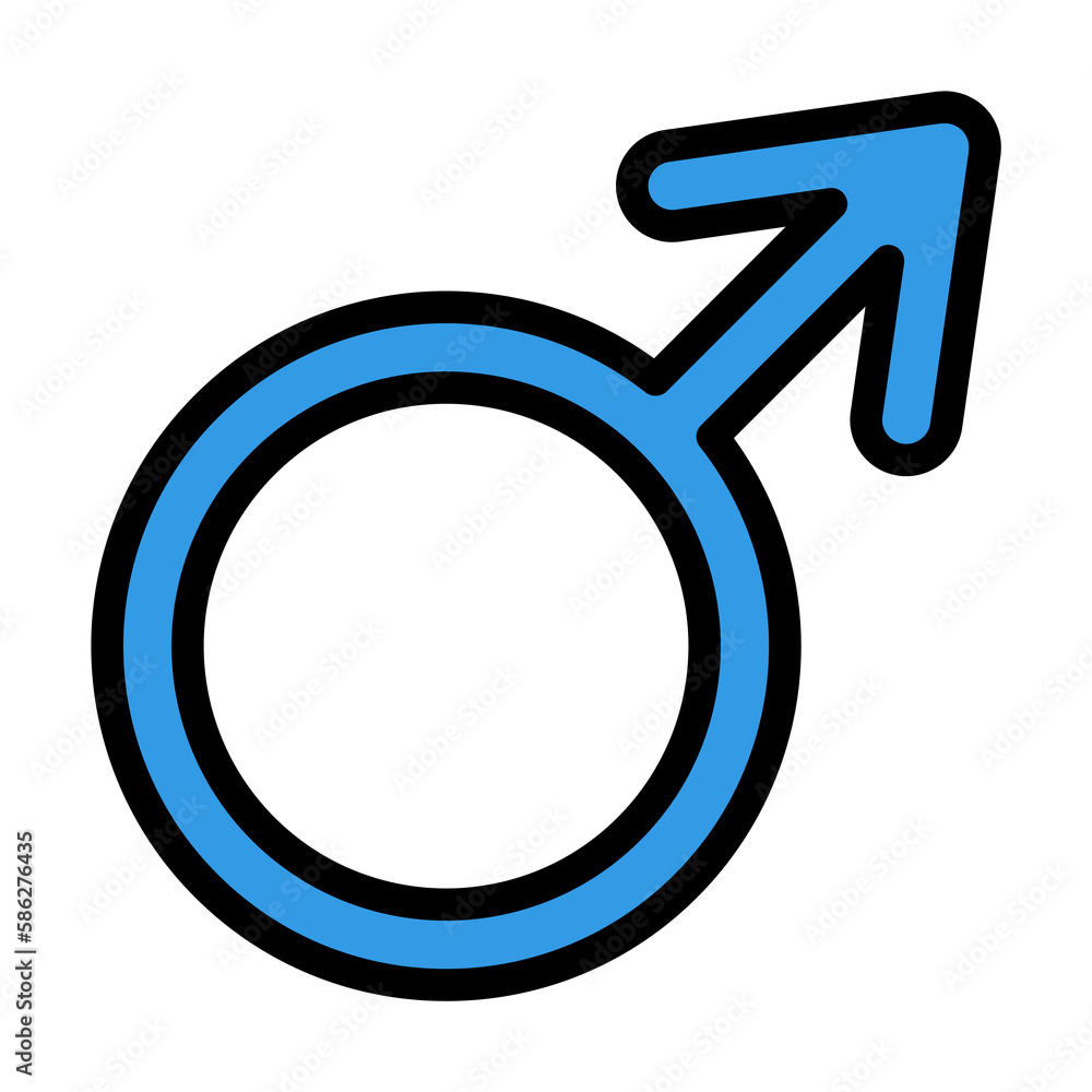 Aufkleber symbol mars icon. simple color with outline elements of esoteric icons for ui and ux, website or mob