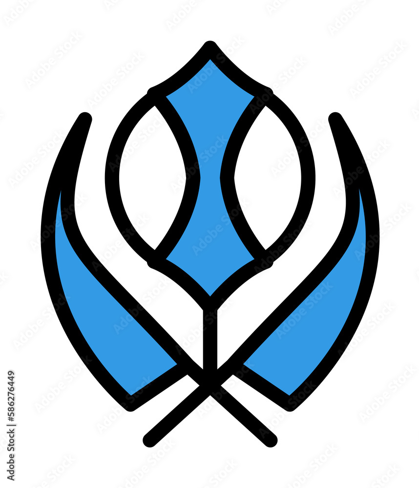 Poster symbol khandwa icon. simple color with outline elements of esoteric icons for ui and ux, website or 