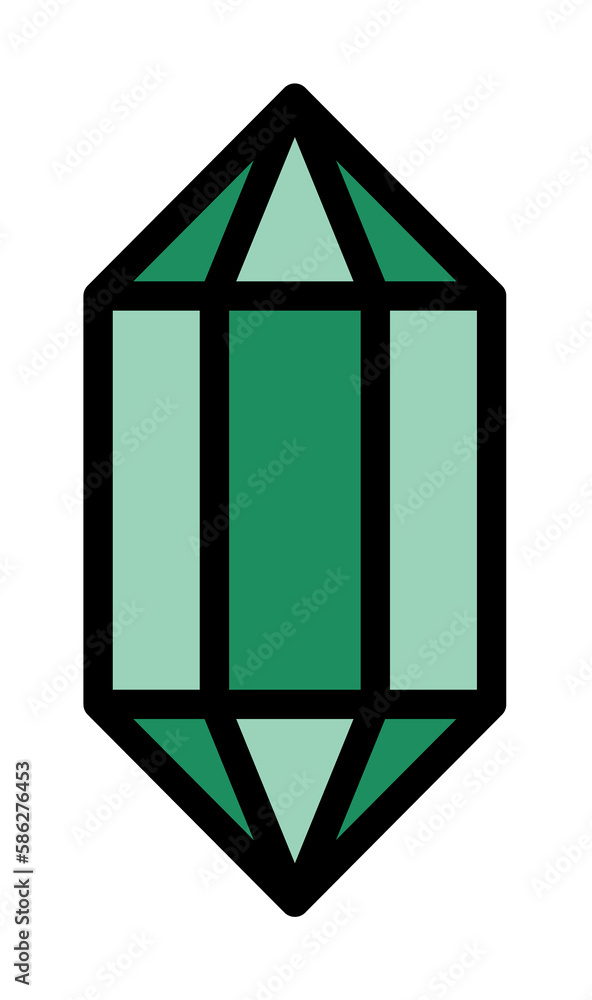 Aufkleber diamond esoteric icon. simple color with outline elements of esoteric icons for ui and ux, website o