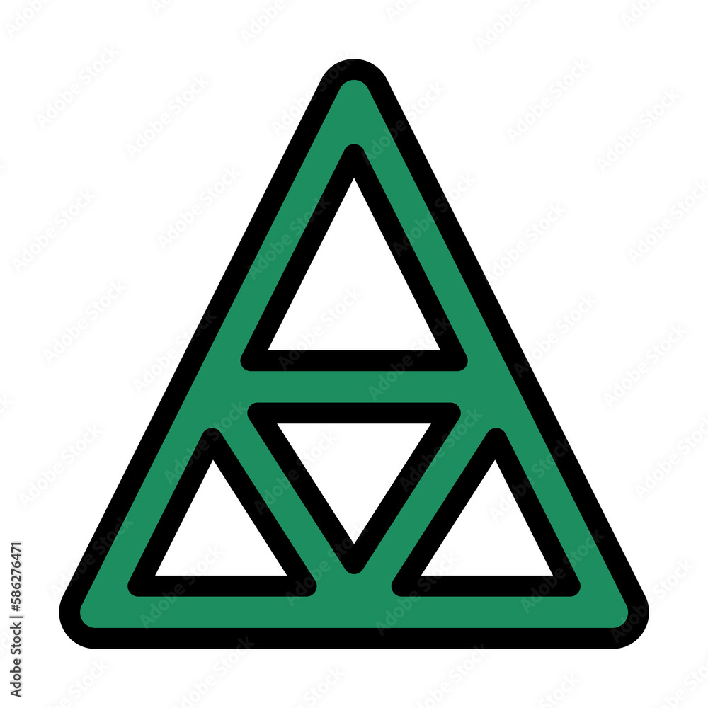 Aufkleber triangle esoteric symbol icon. simple color with outline elements of esoteric icons for ui and ux, w