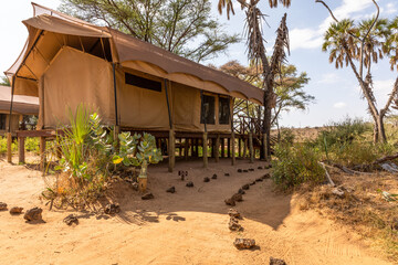 A luxury lodge in Samburu National Reserve, Kenya.