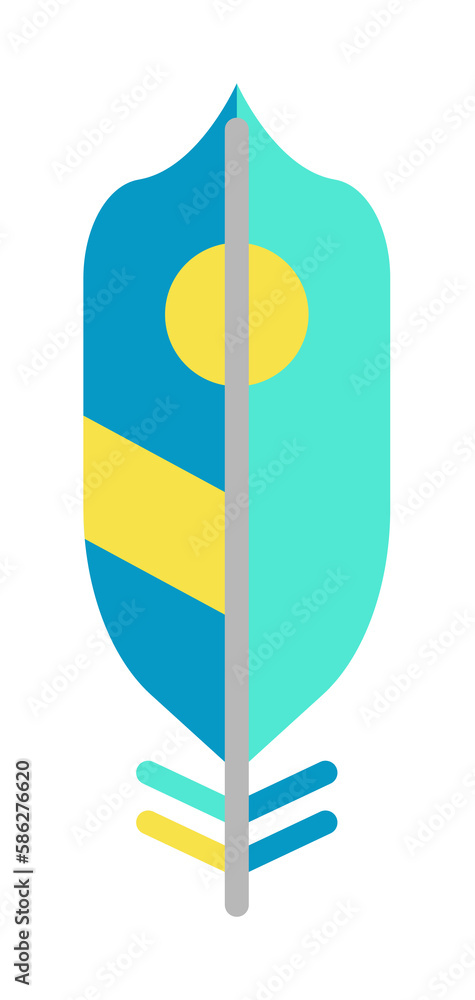 Poster wing bird icon. simple color elements of feather icons for ui and ux, website or mobile application