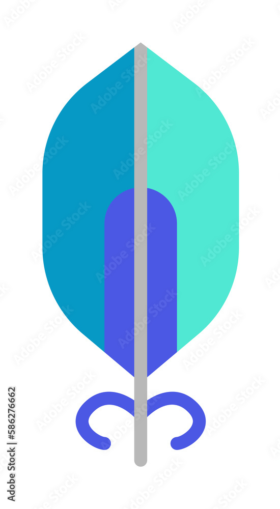 Poster wing bird icon. simple color elements of feather icons for ui and ux, website or mobile application