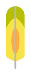 Wing bird icon. Simple color elements of feather icons for ui and ux, website or mobile application
