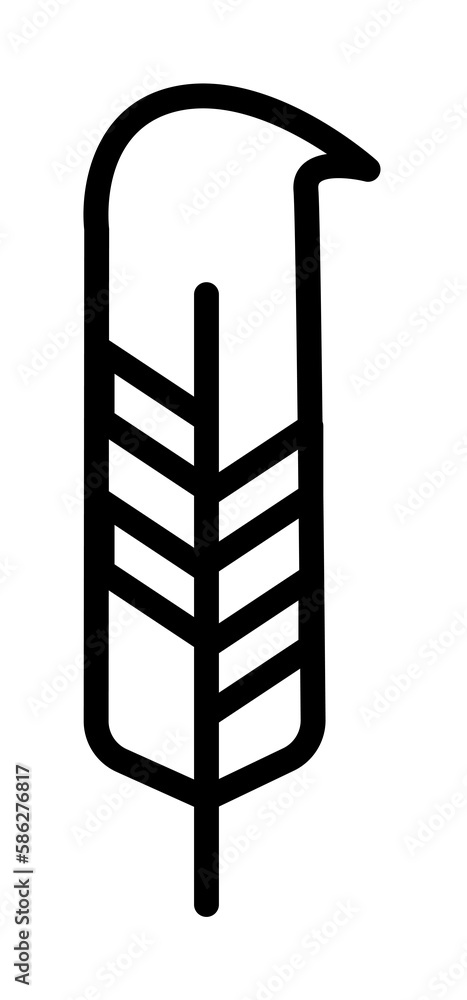 Poster wing bird icon. simple line, outline elements of feather icons for ui and ux, website or mobile appl