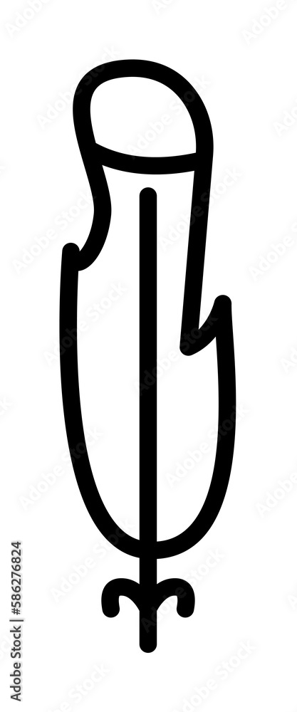 Poster wing bird icon. simple line, outline elements of feather icons for ui and ux, website or mobile appl