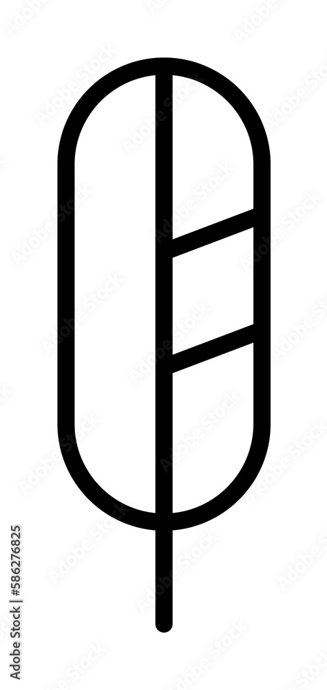 Poster wing bird icon. simple line, outline elements of feather icons for ui and ux, website or mobile appl