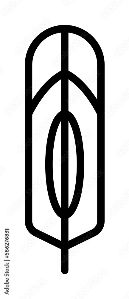 Poster wing bird icon. simple line, outline elements of feather icons for ui and ux, website or mobile appl