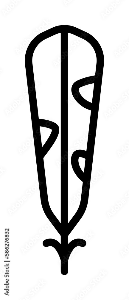 Poster wing bird icon. simple line, outline elements of feather icons for ui and ux, website or mobile appl