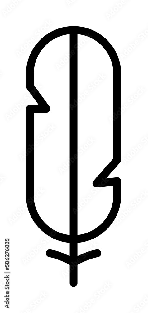 Poster wing bird icon. simple line, outline elements of feather icons for ui and ux, website or mobile appl