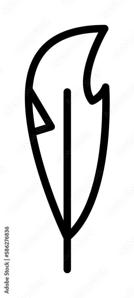 Poster wing bird icon. simple line, outline elements of feather icons for ui and ux, website or mobile appl