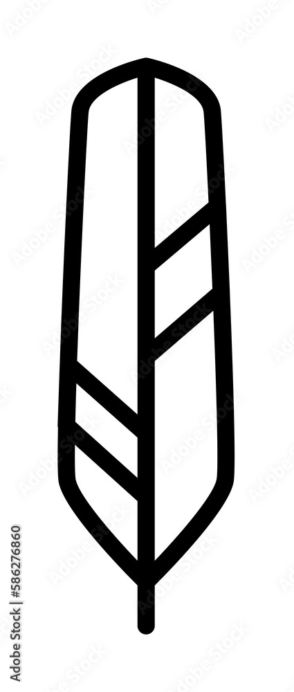 Poster wing bird icon. simple line, outline elements of feather icons for ui and ux, website or mobile appl