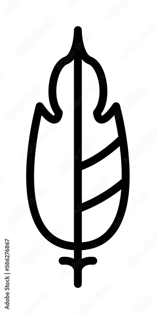 Poster wing bird icon. simple line, outline elements of feather icons for ui and ux, website or mobile appl