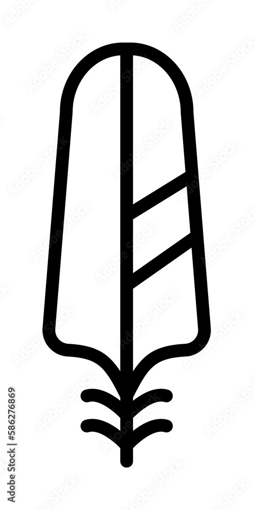 Poster wing bird icon. simple line, outline elements of feather icons for ui and ux, website or mobile appl