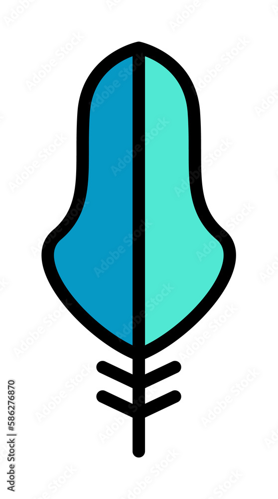 Poster wing bird icon. simple color with outline elements of feather icons for ui and ux, website or mobile