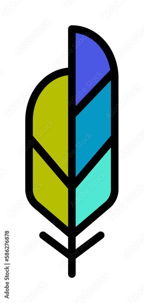 Poster wing bird icon. simple color with outline elements of feather icons for ui and ux, website or mobile
